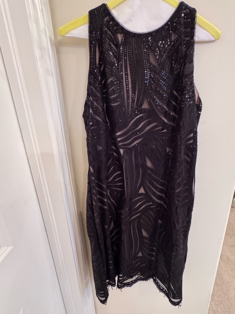 Ralph Lauren Women’s Black Sequin Overlay Party Dress